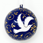 Kashmiri Papier Mache Dove Bauble